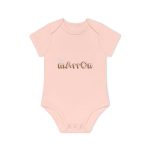 Body bebe manga corta organico - Rosa empolvado - Camiseta «Quin marrón» Body bebe manga corta organico - Rosa empolvado - Camiseta «Quin marrón»