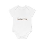 Body bebe manga corta organico - Blanco - Camiseta «Quin marrón» Body bebe manga corta organico - Blanco - Camiseta «Quin marrón»