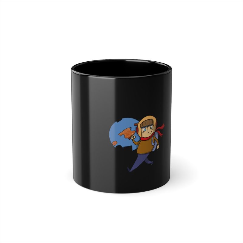 Taza negra 325 ml - Negro - Camiseta «Som pel món» Taza negra 325 ml - Negro - Camiseta «Som pel món»