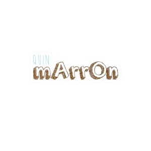 Pegatinas de vinilo troqueladas - Camiseta «Quin marrón»