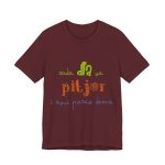 Camiseta jersey manga corta - Granate - Camiseta «Cada dia va pitjor i avui pareix demà»