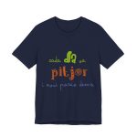 Camiseta jersey manga corta - Azul marino - Camiseta «Cada dia va pitjor i avui pareix demà»