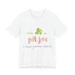 Camiseta jersey manga corta - Blanco - Camiseta «Cada dia va pitjor i avui pareix demà»