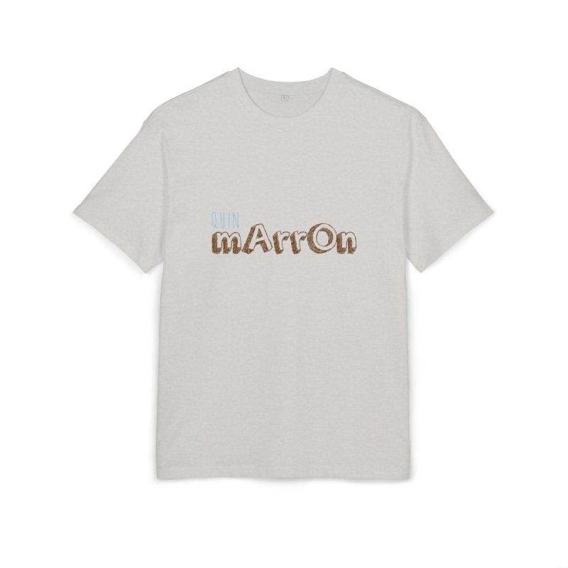 Camiseta oversize gruesa - Gris jaspeado claro - Camiseta «Quin marrón»