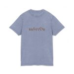 Camiseta lavado acido cuello redondo - Azul vintage - Camiseta «Quin marrón»