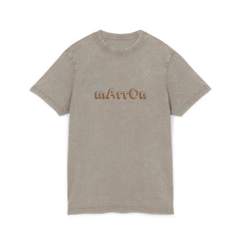 Camiseta lavado acido cuello redondo - Caqui oscuro - Camiseta «Quin marrón»
