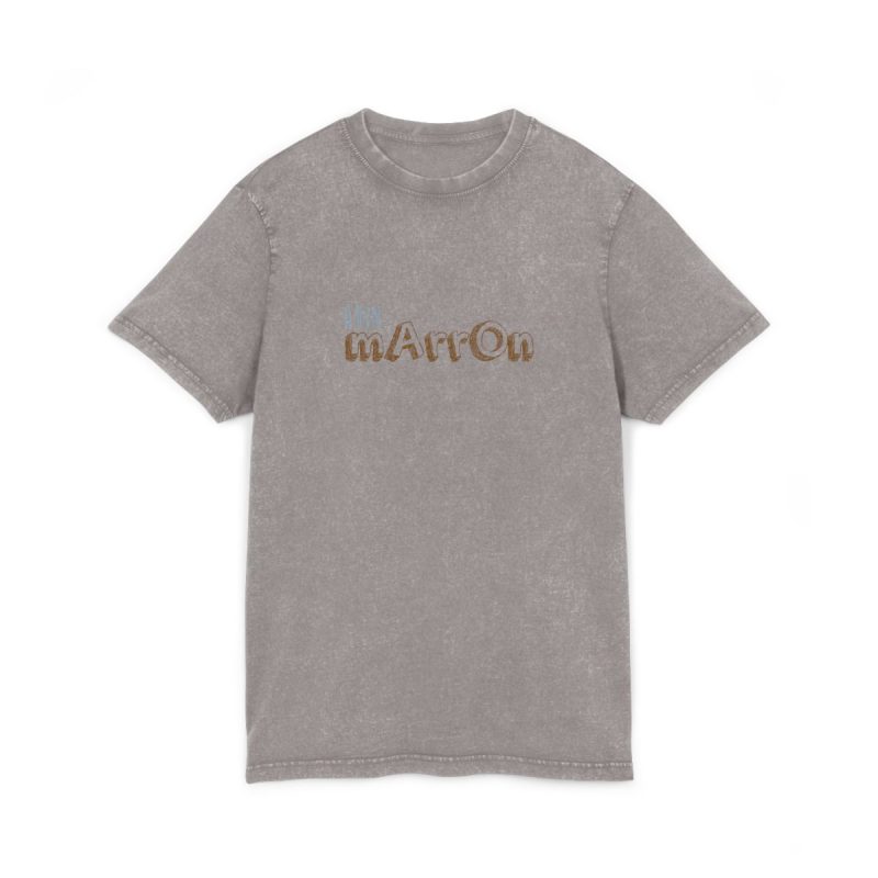 Camiseta lavado acido cuello redondo - Gris asfalto - Camiseta «Quin marrón»