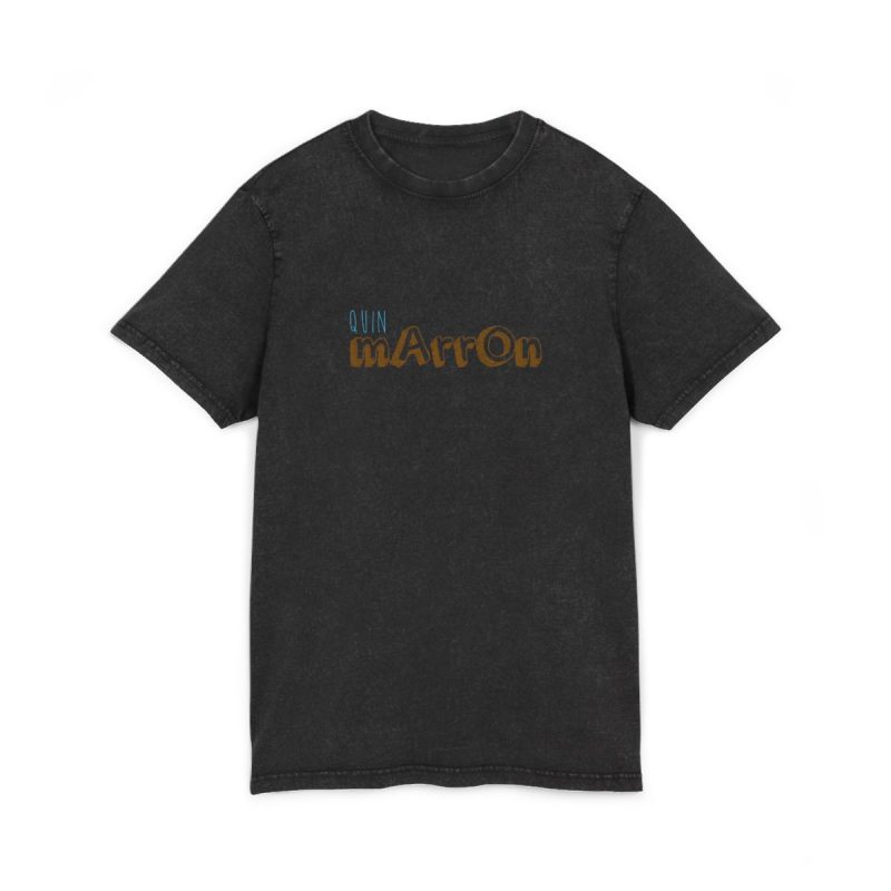 Camiseta lavado acido cuello redondo - Negro - Camiseta «Quin marrón»