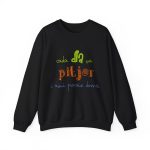 Sudadera cuello redondo - Negro - Camiseta «Cada dia va pitjor i avui pareix demà» Sudadera cuello redondo - Negro - Camiseta «Cada dia va pitjor i avui pareix demà»