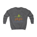 Sudadera infantil - Gris marengo - Camiseta «Cada dia va pitjor i avui pareix demà» Sudadera infantil - Gris marengo - Camiseta «Cada dia va pitjor i avui pareix demà»