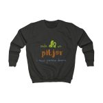 Sudadera infantil - Negro azabache - Camiseta «Cada dia va pitjor i avui pareix demà» Sudadera infantil - Negro azabache - Camiseta «Cada dia va pitjor i avui pareix demà»