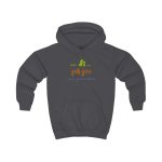 Sudadera con capucha infantil - Gris marengo - Camiseta «Cada dia va pitjor i avui pareix demà»