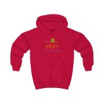 Sudadera con capucha infantil - Rojo fuego - Camiseta «Cada dia va pitjor i avui pareix demà»