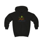 Sudadera con capucha infantil - Negro azabache - Camiseta «Cada dia va pitjor i avui pareix demà»