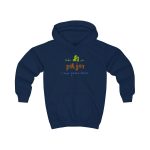 Sudadera con capucha infantil - Azul marino Oxford - Camiseta «Cada dia va pitjor i avui pareix demà»