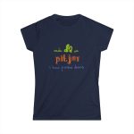 Camiseta mujer Softstyle - Azul marino - Camiseta «Cada dia va pitjor i avui pareix demà»
