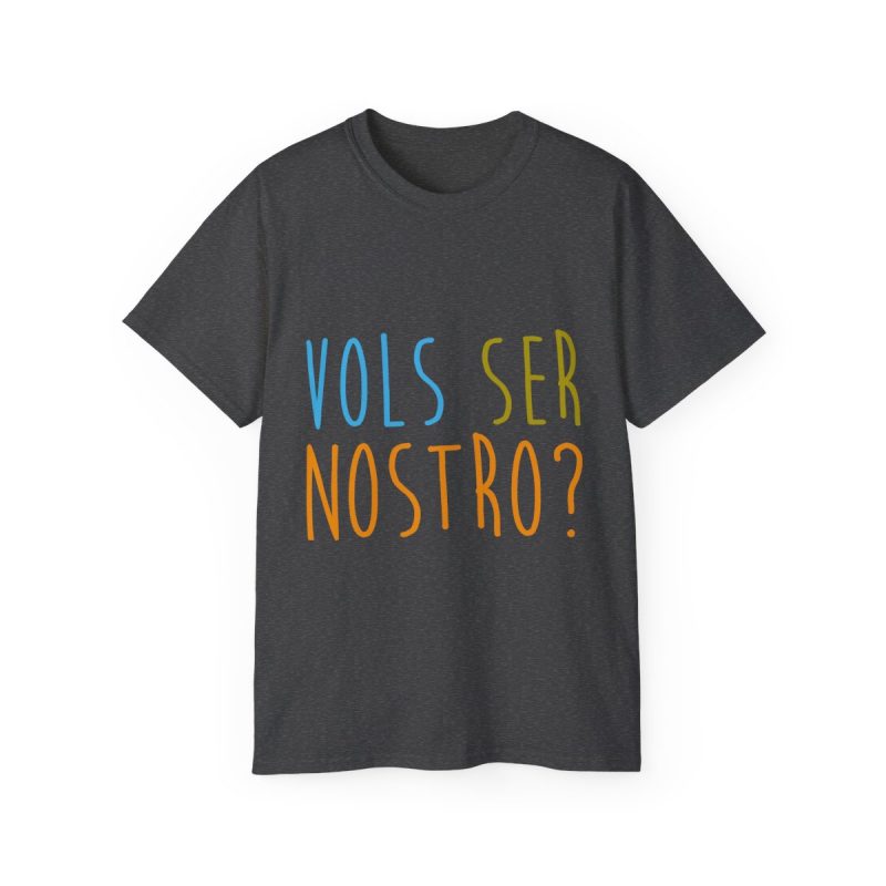 Camiseta ultra algodon - Gris oscuro jaspeado - Vols ser nostro?
