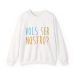 Sudadera cuello redondo - Blanco - Vols ser nostro? Sudadera cuello redondo - Blanco - Vols ser nostro?