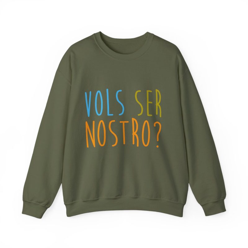 Sudadera cuello redondo - Verde militar - Vols ser nostro?