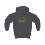 Sudadera con capucha infantil - Gris marengo - Vols ser nostro?