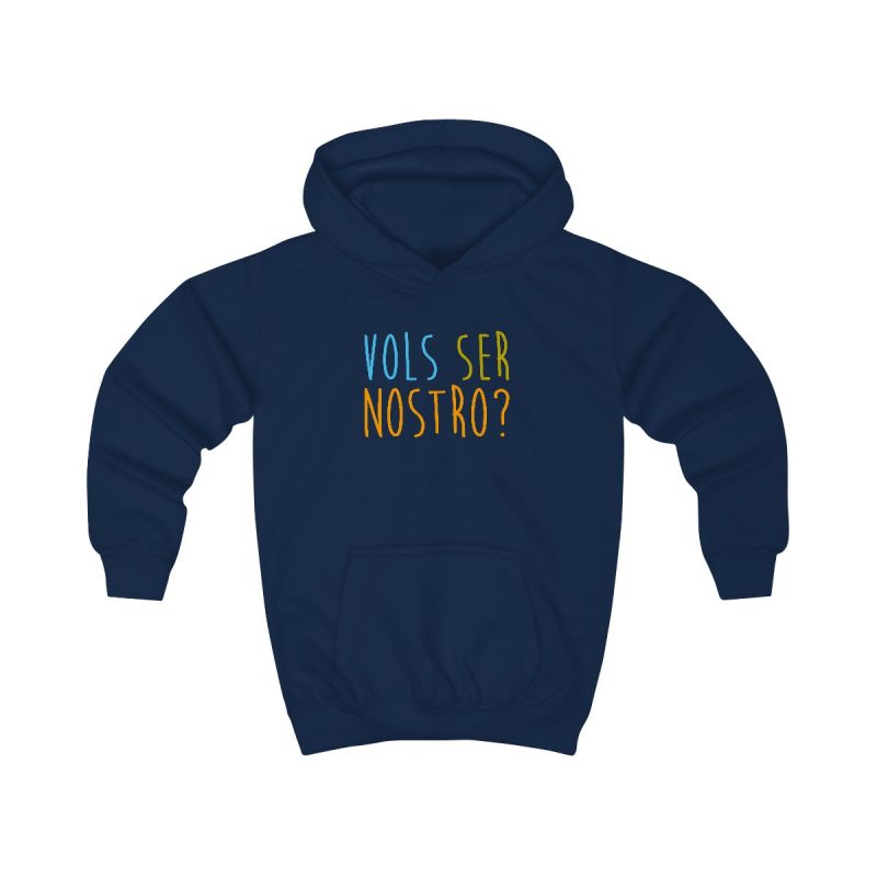 Sudadera con capucha infantil - Azul marino Oxford - Vols ser nostro?