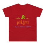 Camiseta hombre punto liso - Rojo - Camiseta «Cada dia va pitjor i avui pareix demà» Camiseta hombre punto liso - Rojo - Camiseta «Cada dia va pitjor i avui pareix demà»