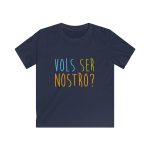 Camiseta infantil Softstyle - Azul marino - Vols ser nostro?