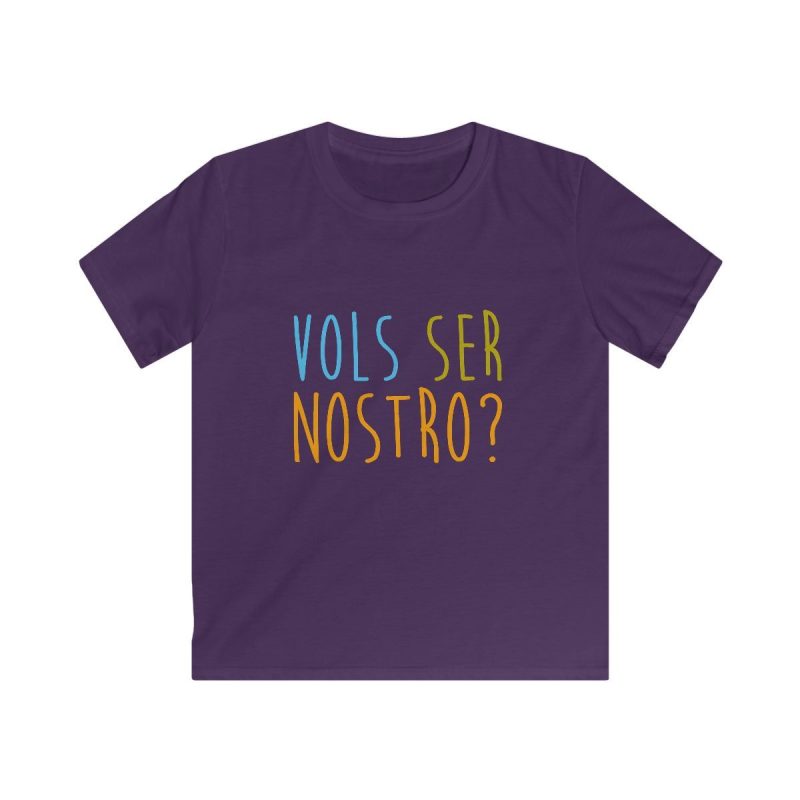 Camiseta infantil Softstyle - Morado - Vols ser nostro?