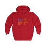 Sudadera con capucha y cremallera - Rojo fuego - Vols ser nostro?