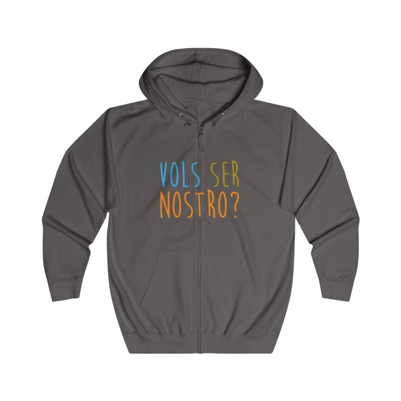 Sudadera con capucha y cremallera - Gris acero - Vols ser nostro?