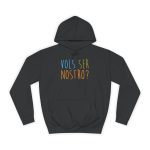 Sudadera universitaria - Negro azabache - Vols ser nostro?