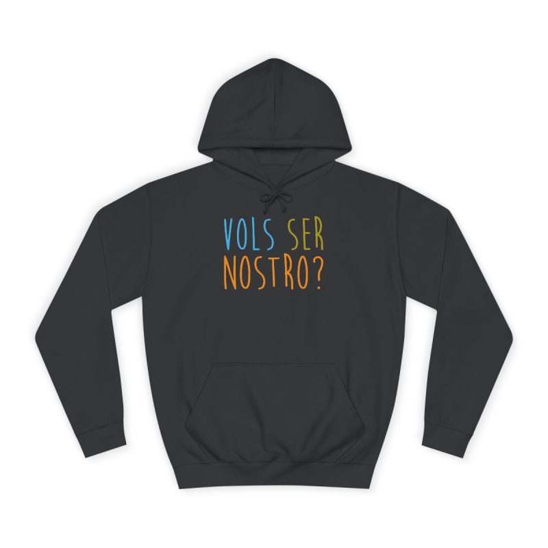 Sudadera universitaria - Negro azabache - Vols ser nostro?