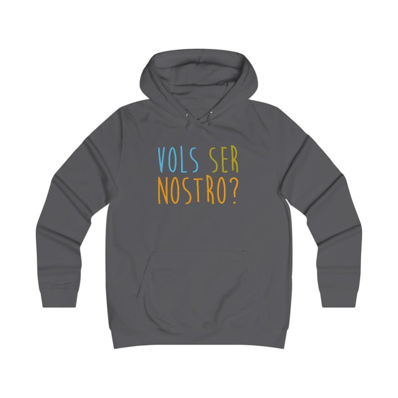 Sudadera universitaria mujer - Gris marengo - Vols ser nostro?