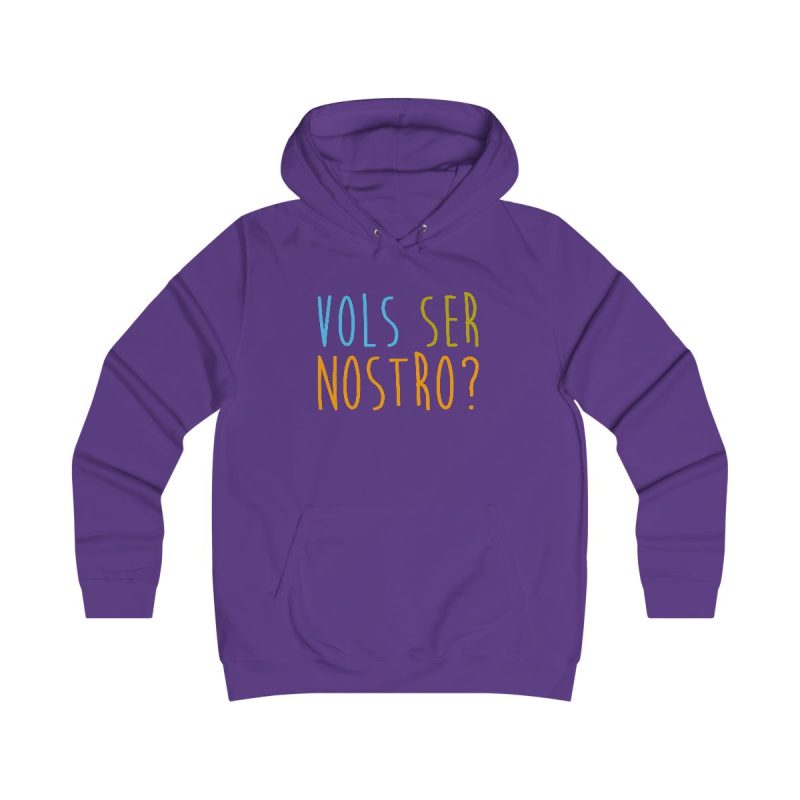 Sudadera universitaria mujer - Morado - Vols ser nostro?