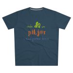 Camiseta hombre corte moderno - Azul vaquero - Camiseta «Cada dia va pitjor i avui pareix demà» Camiseta hombre corte moderno - Azul vaquero - Camiseta «Cada dia va pitjor i avui pareix demà»
