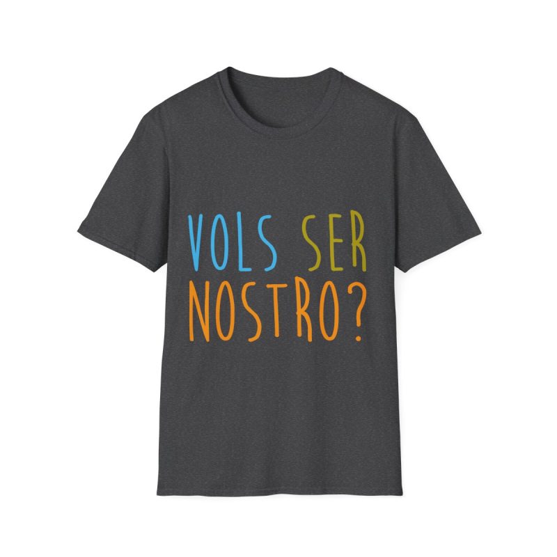 Camiseta Softstyle - Gris oscuro jaspeado - Vols ser nostro?