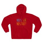Sudadera capucha con cremallera premium - Rojo - Vols ser nostro?