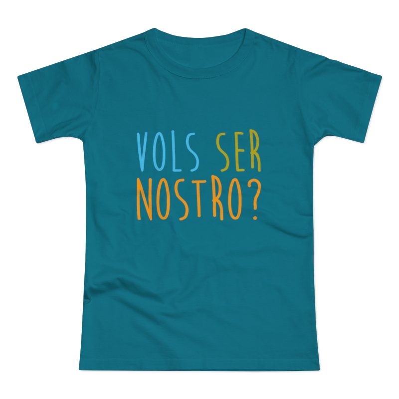 Camiseta mujer punto liso - Azul diva - Vols ser nostro?