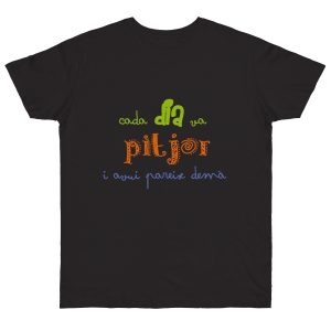 Camiseta punto liso - Negro - Camiseta «Cada dia va pitjor i avui pareix demà»