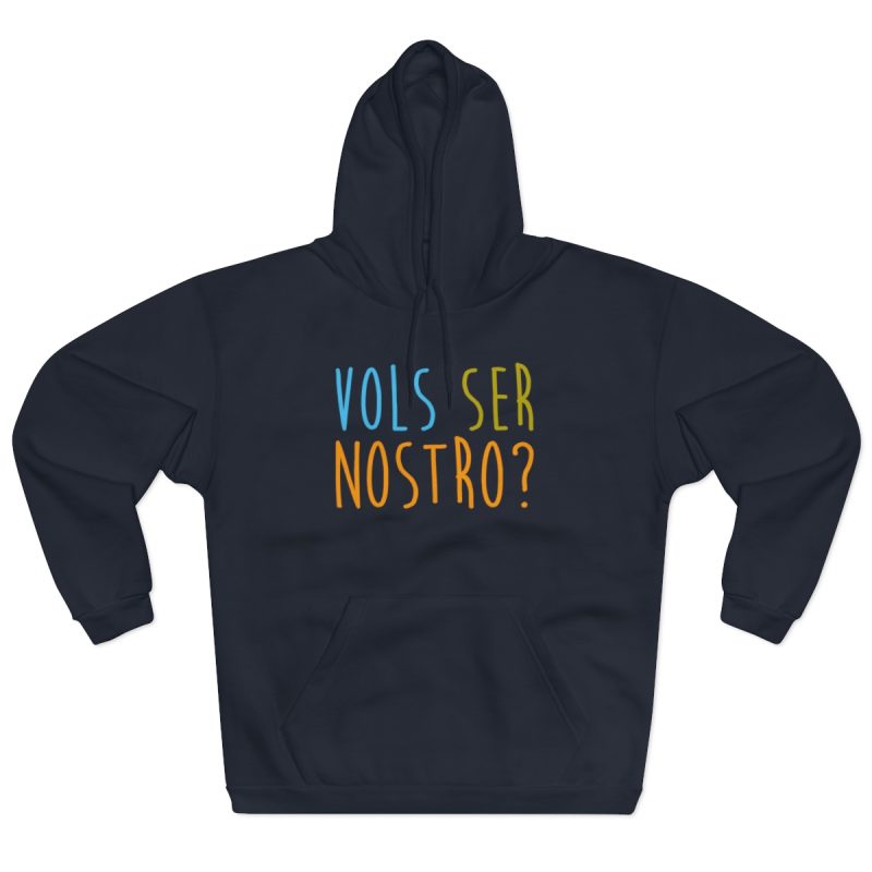 Sudadera con capucha cerrada - Azul marino - Vols ser nostro?