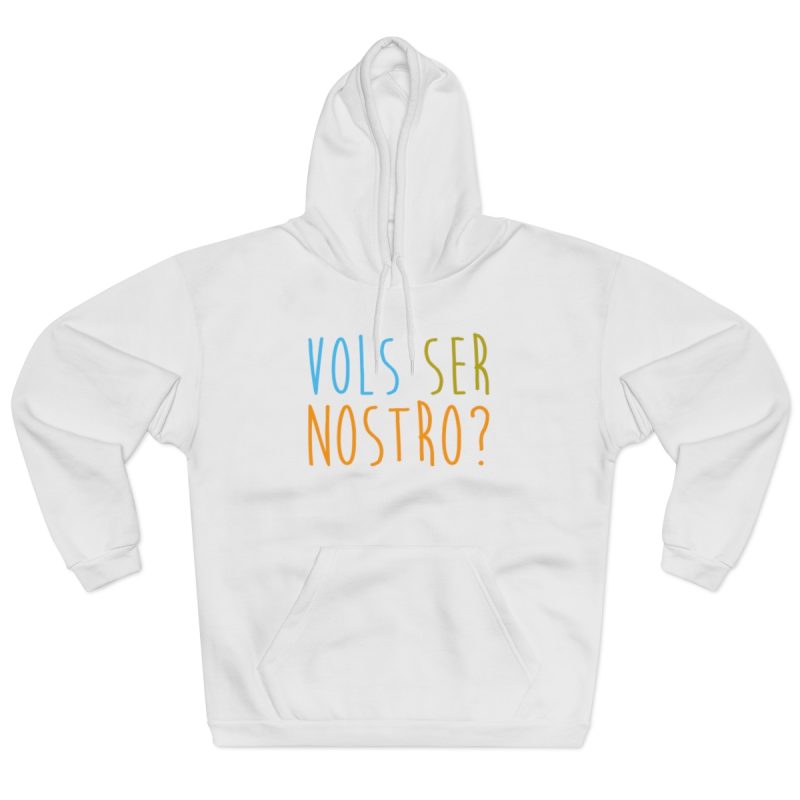 Sudadera con capucha cerrada - Blanco - Vols ser nostro?