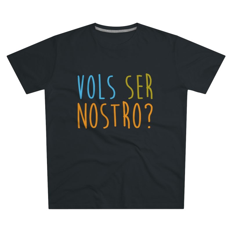Camiseta hombre corte moderno - Negro intenso - Vols ser nostro?