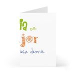Tarjetas de felicitacion (7 uds.) - Camiseta «Cada dia va pitjor i avui pareix demà»