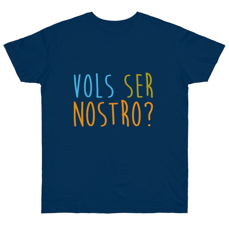 Camiseta punto liso - Azul marino claro - Vols ser nostro?