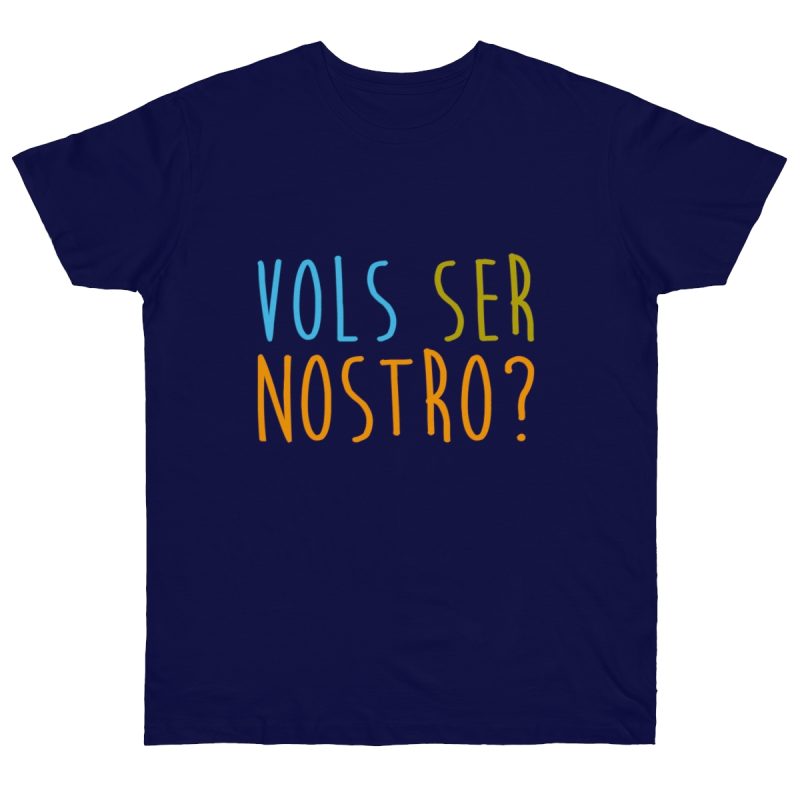 Camiseta punto liso - Azul marino intenso - Vols ser nostro?