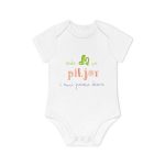 Body bebe manga corta organico - Blanco - Camiseta «Cada dia va pitjor i avui pareix demà»