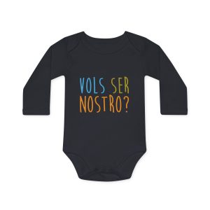 Body bebe manga larga organico - Negro - Vols ser nostro?