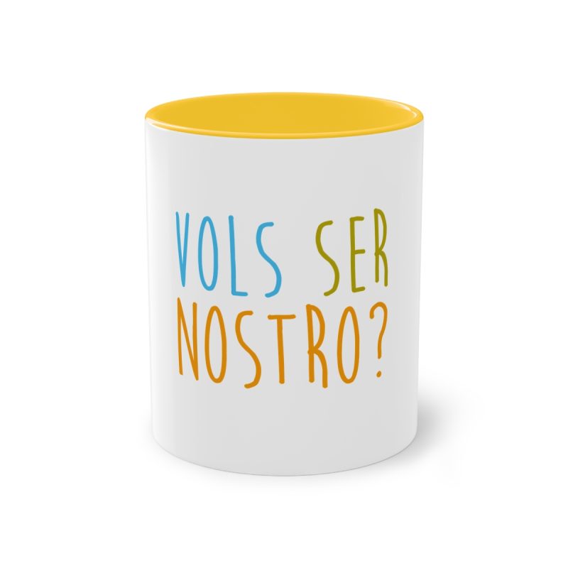 Taza bicolor - Amarillo dorado - Vols ser nostro?