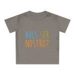 Camiseta de bebe - Gris jaspeado melange - Vols ser nostro?