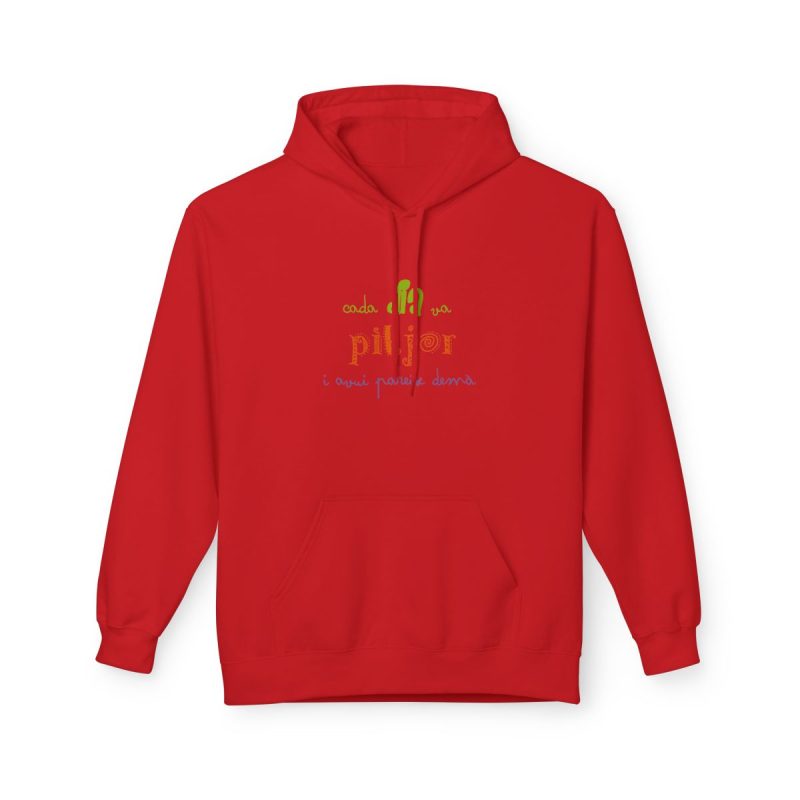Sudadera Softstyle con capucha - Rojo - Camiseta «Cada dia va pitjor i avui pareix demà»
